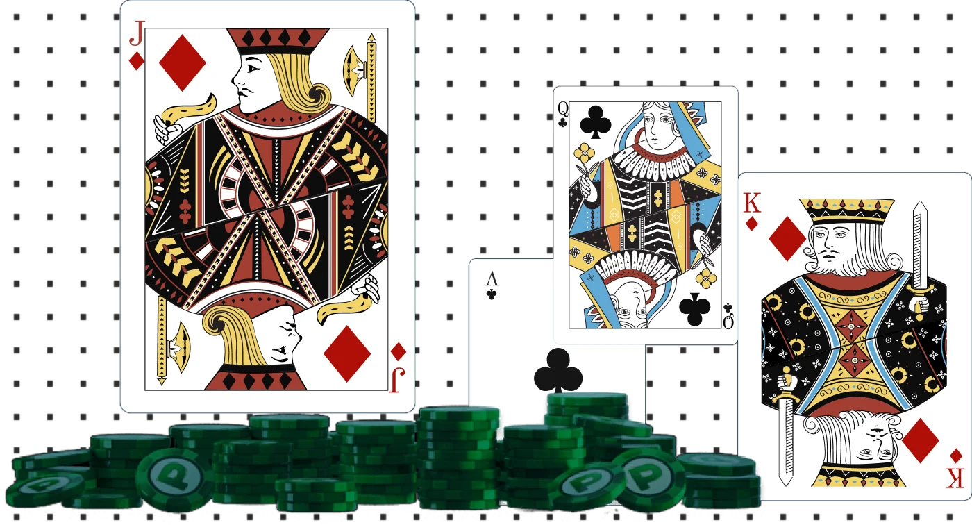 Playing cards and casino chips