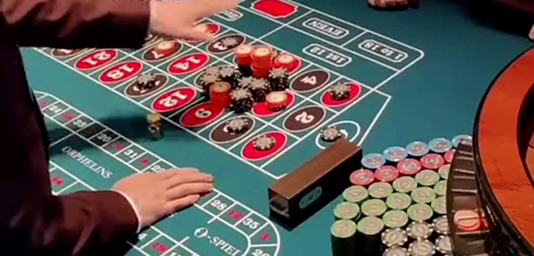 Frame from a casino campaign clip