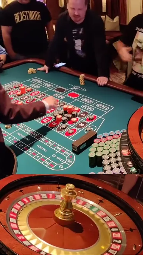 Handheld clip from a live casino table